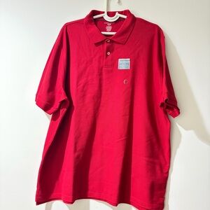 Saddlebred Men's Big & Tall 2X Red Polo Shirt Short Sleeve
